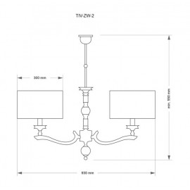 Люстра Kutek Mood TIVOLI TIV-ZW-2(N)
